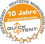 QUICKUPTENT bietet 10 Jahre Ersatzteil-Garantie