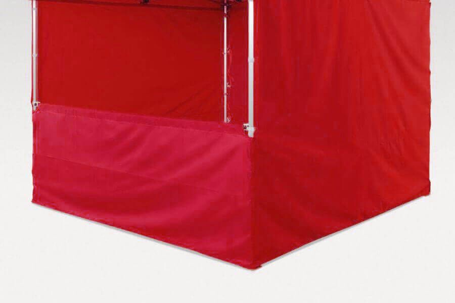 3m halbe Seitenwand mit Rahmen und Befestigungen der QUICKUPTENT ALU-HEXAGON Faltzelt Serie