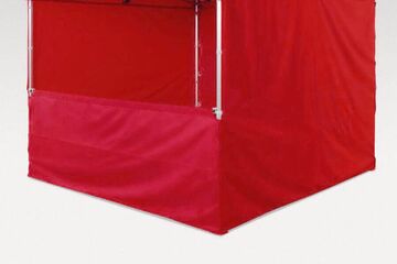 3m halbe Seitenwand mit Rahmen und Befestigungen der QUICKUPTENT ALU-HEXAGON Faltzelt Serie