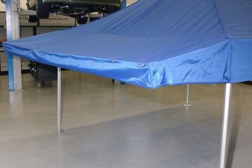 Vordach am QUICKUPTENT ALU-HEXAGON-Faltzelt