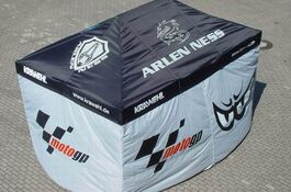 4,5x3m QUICKUPTENT rund-rum mit Werbung bedruckt