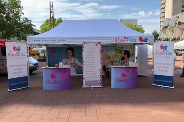 6x3m Eventzelt mit Volant- Rückwandbranding von QUICKUPTENT