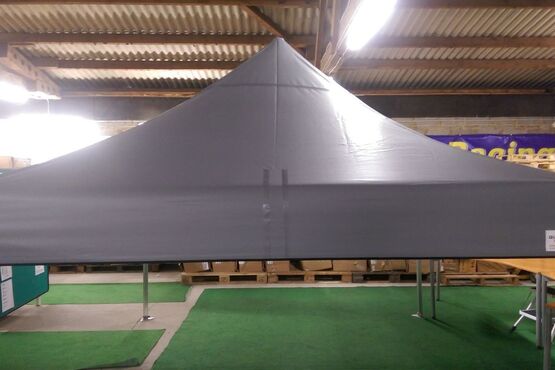 graues 3x3m QUICKUPTENT ALU-HEXAGON "PVC"-Sondermodell