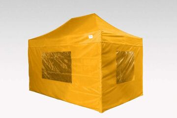 4,5x3m QUICKUPTENT ALU-HEXAGON-Faltzelt mit Fensterwänden